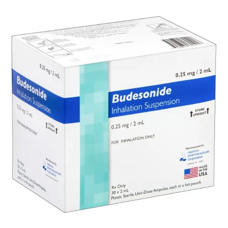 Nephron Pharmaceutical  00487960130 Budesonide 0.25 mg / 2 mL Suspension Nebulizer Ampule 30 Ampules