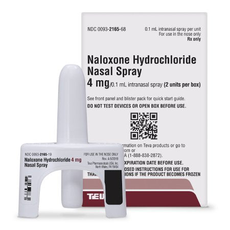 Teva  00093216568 Naloxone HCl 4 mg Spray Single-Dose Device 0.1 mL