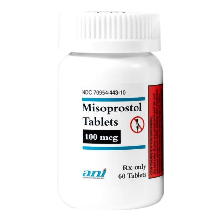 Novitium Pharma LLC  70954044310 Misoprostol 100 mcg Tablet Bottle 60 Tablets