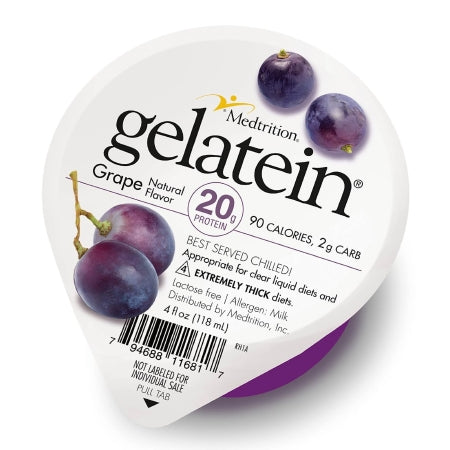 Medtrition/National Nutrition 11681 Oral Supplement Gelatein Grape Flavor Gel 4 oz. Cup