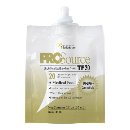 Medtrition/National Nutrition 11446 Tube Feeding Formula ProSource TF20 Unflavored Liquid 60 mL Pouch