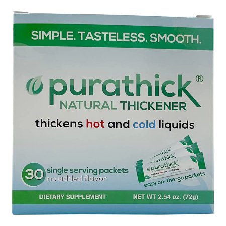 Parapharma Tech LLC PUR-WHO-003N Food and Beverage Thickener purathick 2.4 Gram Individual Packet Unflavored Powder IDDSI Level 1 Slightly Thick