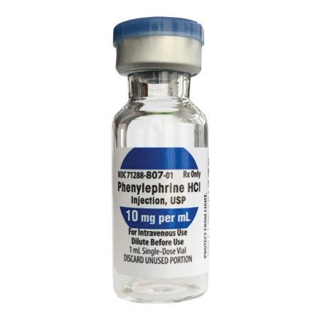 Meitheal Pharmaceuticals  71288080702 Phenylephrine HCl 10 mg / mL Injection Single-Dose Vial 1 mL