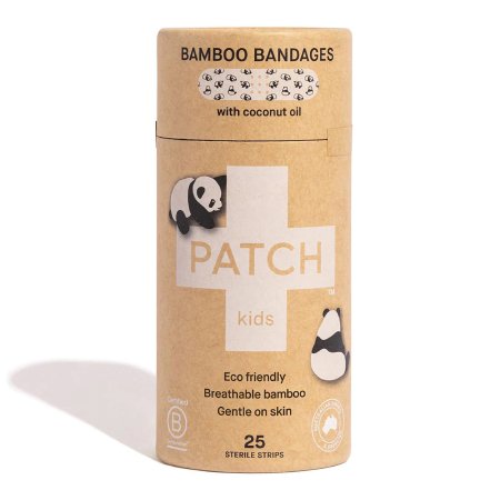 Nutricare USA LLC  PATCOCT Adhesive Strip Patch Kids 3/4 X 3 Inch Bamboo / Coconut Oil Rectangle Kid Design (Panda) Sterile