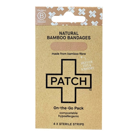 Nutricare USA LLC  PATNAOTGCT Adhesive Strip Patch On The Go Pack 3/4 X 3 Inch Bamboo Rectangle Tan Sterile