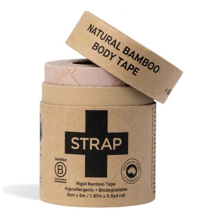 Nutricare USA LLC  STRNACT Athletic Tape Strap Natural 1.97 Inch X 5-1/2 Yard Bamboo Fiber NonSterile