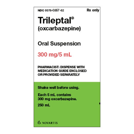 Novartis  00078035752 TRILEPTAL Oxcarbazepine 300 mg / 5 mL Suspension Bottle 250 mL