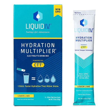 Emerson Healthcare LVHS-0101 Oral Electrolyte Solution Liquid I.V. Hydration Multiplier Lemon-Lime Flavor 0.56 oz. Electrolyte