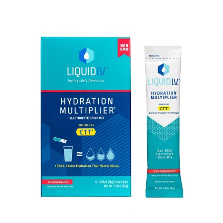 Emerson Healthcare LVM-6015 Oral Electrolyte Solution Liquid I.V. Hydration Multiplier Strawberry Flavor 0.56 oz. Electrolyte