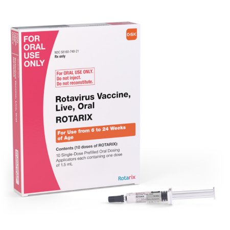 Glaxo Smith Kline  58160074021 Rotarix Rotavirus Vaccine Indicated for People 6 to 24 Weeks of Age 10E6 / mL Solution Prefilled Oral Applicator 1.5 mL