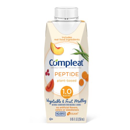 Nestle Healthcare Nutrition 00043900836065 Tube Feeding Formula Compleat Peptide 1.0 Vegetable / Fruit Medley Flavor Liquid 250 mL Reclosable Carton