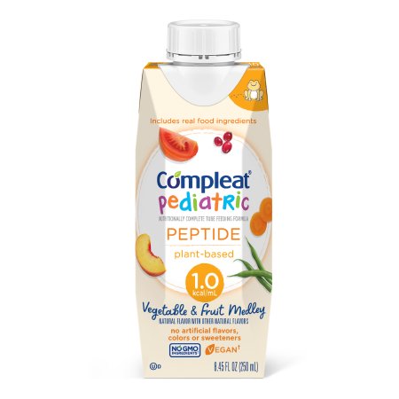 Nestle Healthcare Nutrition 00043900920504 Pediatric Tube Feeding Formula Compleat Pediatric Peptide 1.0 250 mL Reclosable Carton Liquid Plant Based