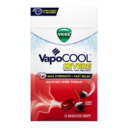 Procter & Gamble  32390004340 Sore Throat Relief Vicks VapoCOOL 20 mg Strength Drop 18 per Bag