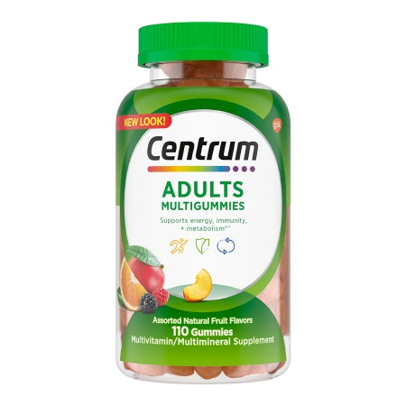 Glaxo Consumer Products  30573128434 Multivitamin Supplement Centrum Gummy 110 per Bottle Fruit Flavor