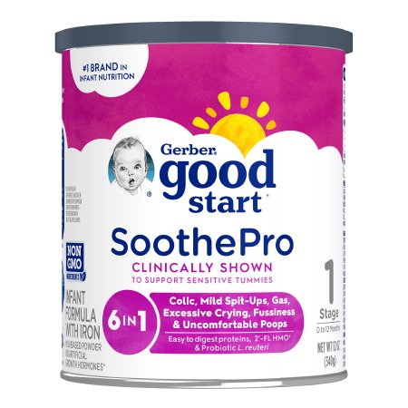 Nestle Healthcare Nutrition 068374496486 Infant Formula Gerber Good Start SoothePro 12 oz. Can Powder Whey Protein