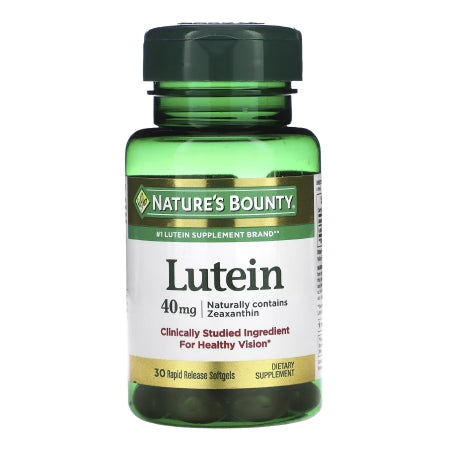 US Nutrition  07431244250 Dietary Supplement Nature's Bounty Lutein 40 mg Strength Softgel 30 per Bottle