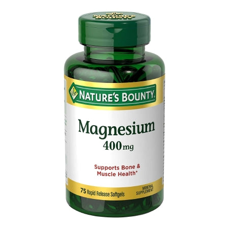 US Nutrition  07431259408 Dietary Supplement Nature's Bounty Magnesium 400 mg Strength Softgel 75 per Bottle