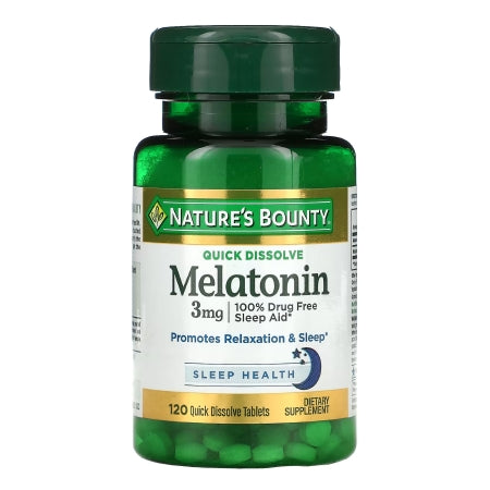 US Nutrition  50428419642 Sleep Aid Nature's Bounty 120 per Bottle Tablet 3 mg Strength