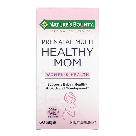 US Nutrition  07431264821 Prenatal Supplement Nature's Bounty Healthy MOM 200 mg Strength Softgel 60 per Bottle