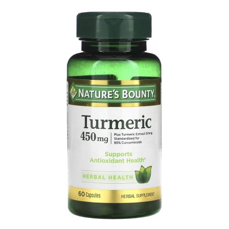 US Nutrition  74312154171 Herbal Supplement Nature's Bounty Tumeric 450 mg Strength Capsule 60 per Bottle