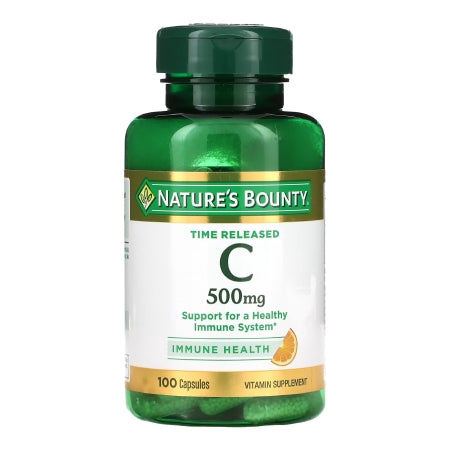 US Nutrition  74312004750 Vitamin C Supplement Nature's Bounty 500 mg Strength Capsule 100 per Bottle