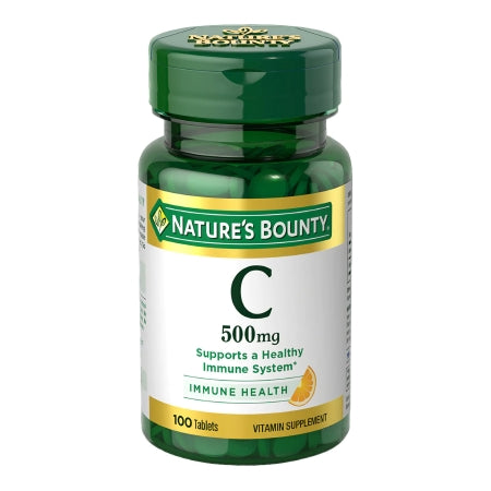 US Nutrition  74312001510 Vitamin C Supplement Nature's Bounty 500 mg Strength Tablet 100 per Bottle