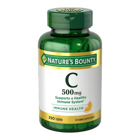 US Nutrition  07431201474 Vitamin C Supplement Nature's Bounty 500 mg Strength Tablet 250 per Bottle