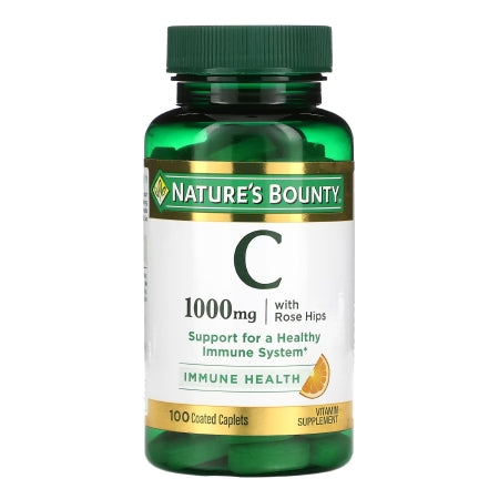 US Nutrition  74312000690 Vitamin C Supplement Nature's Bounty 1,000 mg Strength Capsule 100 per Bottle