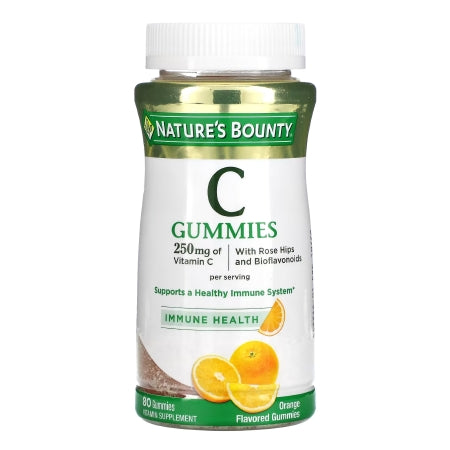 US Nutrition  07431276486 Vitamin C Supplement Nature's Bounty 250 mg Strength Gummy 80 per Bottle