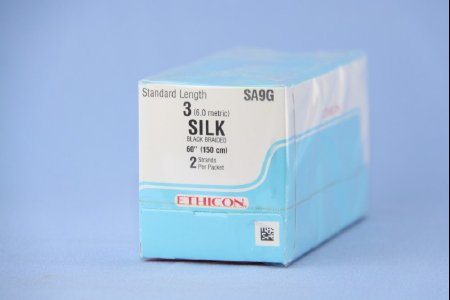 J & J Healthcare Systems  SA9G Nonabsorbable Suture without Needle Perma - Hand SUTUPAK Silk Braided Size 3