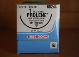 J & J Healthcare Systems  8824G Nonabsorbable Suture with Needle Prolene Polypropylene TP-1 1/2 Circle Taper Point Needle Size 1 Monofilament