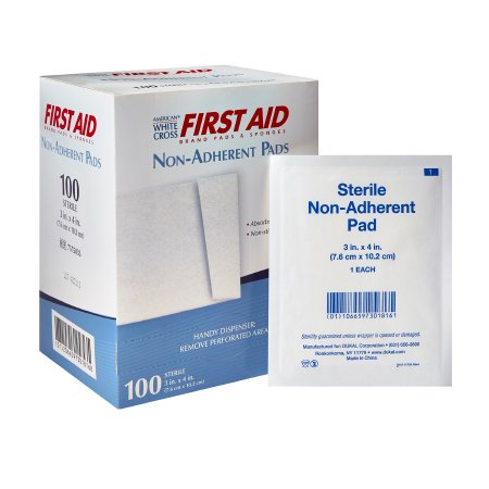 Dukal  7575033 Non-Adherent Dressing American White Cross 3 X 4 Inch Sterile Rectangle