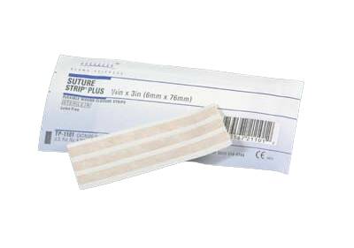 Gentell  TP1104 Skin Closure Strip Suture Strip Plus 1/4 X 1-1/2 Inch Nonwoven Material Flexible Strip Tan