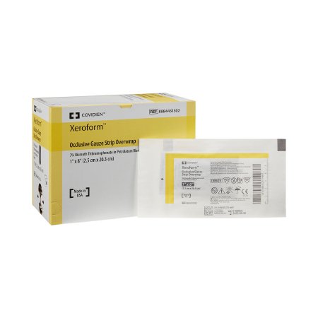 Cardinal  8884431302 Xeroform Petrolatum Impregnated Dressing Xeroform Occlusive Strip 1 X 8 Inch Sterile