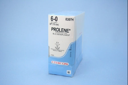 J & J Healthcare Systems  8307H Nonabsorbable Suture with Needle Prolene Polypropylene C-1 3/8 Circle Taper Point Needle Size 6 - 0 Monofilament