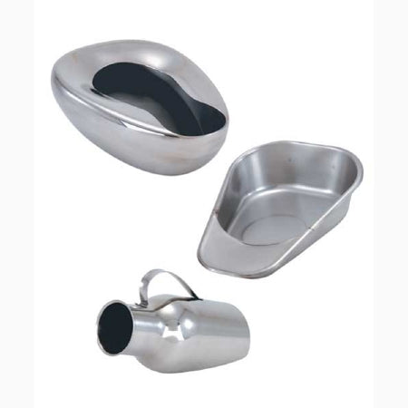 Medegen Medical Products LLC  89020 Fracture Bedpan Medegen Silver 1 Quart / 946 mL