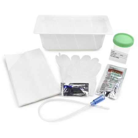 McKesson Brand 37-231 Intermittent Catheter Tray McKesson Urethral 14 Fr. Without Balloon Plastic