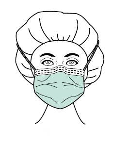 Aspen Surgical Products 65-3122 Surgical Mask Comfort-Plus Pleated Tie Closure One Size Fits Most Green NonSterile Not Rated Adult