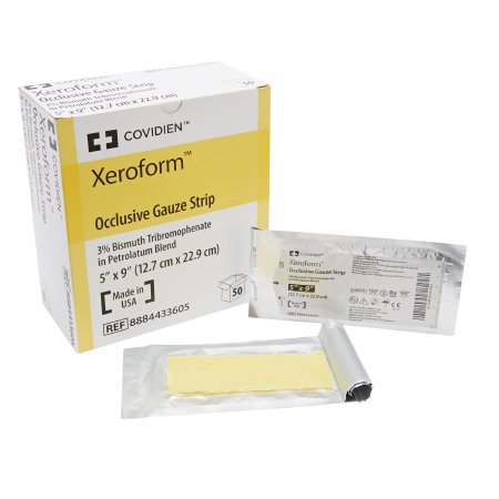 Cardinal  8884433605 Xeroform Petrolatum Impregnated Dressing Xeroform Occlusive Strip 5 X 9 Inch Sterile