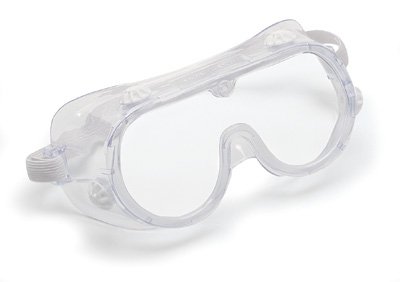 Graham-Field 9675 Safety Goggles Clear Tint Plastic Lens Clear Frame Elastic Strap One Size Fits Most