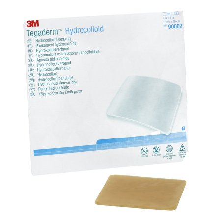 3M  90002 Hydrocolloid Dressing 3M Tegaderm 4 X 4 Inch Square