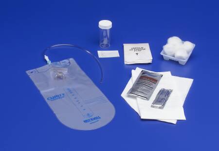 Cardinal  3450 Intermittent Catheter Tray Curity Closed System / Urethral 14 Fr. Without Balloon Vinyl