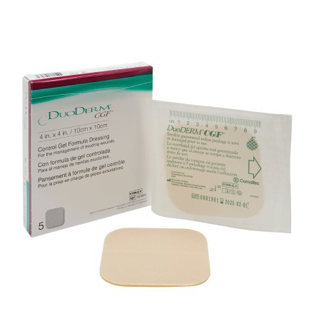 ConvaTec  187660 Hydrocolloid Dressing DuoDERM CGF 4 X 4 Inch Square