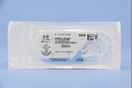 J & J Healthcare Systems  8325H Nonabsorbable Suture with Needle Prolene Polypropylene C-1 3/8 Circle Taper Point Needle Size 5 - 0 Monofilament