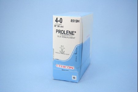 J & J Healthcare Systems  8519H Nonabsorbable Suture with Needle Prolene Polypropylene C-1 3/8 Circle Taper Point Needle Size 4 - 0 Monofilament