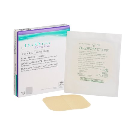 ConvaTec  187955 Thin Hydrocolloid Dressing DuoDERM Extra Thin 4 X 4 Inch Square