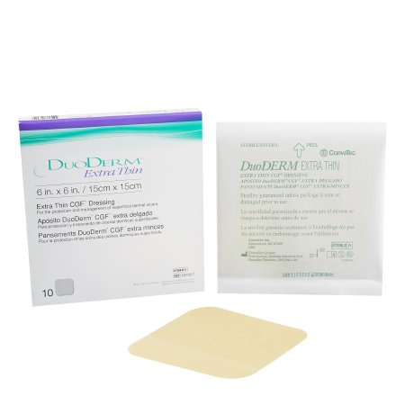 ConvaTec  187957 Thin Hydrocolloid Dressing DuoDERM Extra Thin 6 X 6 Inch Square