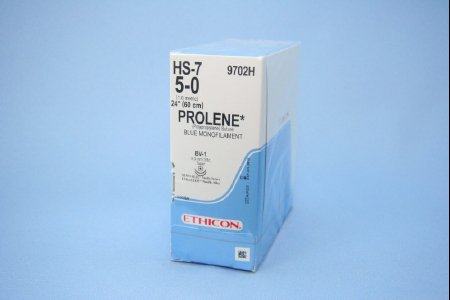 J & J Healthcare Systems  9702H Nonabsorbable Suture with Needle Prolene Polypropylene BV-1 3/8 Circle Taper Point Needle Size 5 - 0 Monofilament