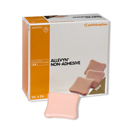 Smith & Nephew  66927638 Foam Dressing Allevyn 8 X 8 Inch Without Border Film Backing Nonadhesive Square Sterile