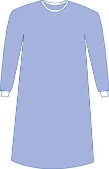 Medline DYNJP2001 Non-Reinforced Surgical Gown with Towel Eclipse Large Blue Sterile AAMI Level 2 Disposable